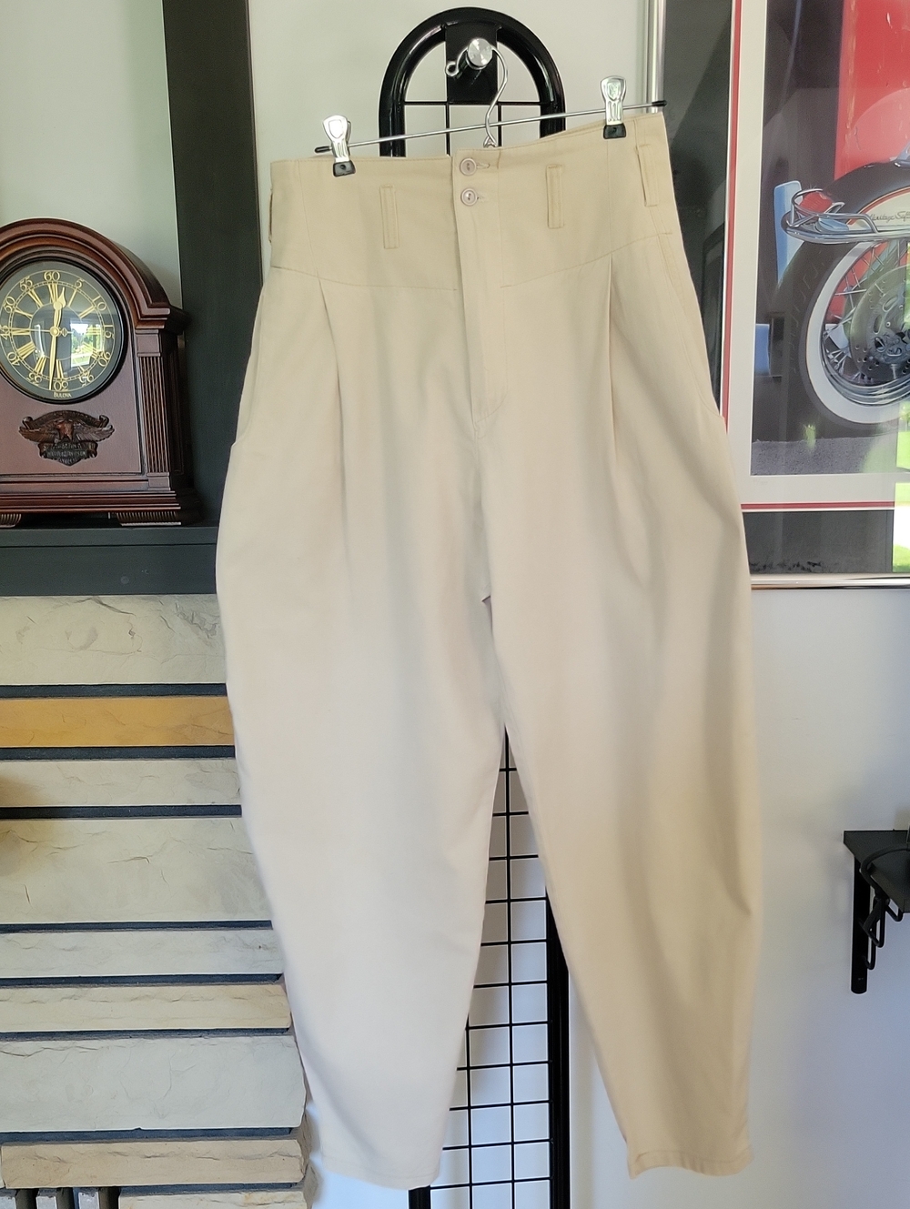 YES Clothing Co. Barrel Leg Pants 11 Khaki Vintage